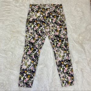 Madewell Floral Skinny Skinny Ankle Jeans